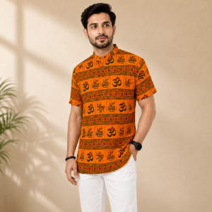 Mahadev Kurta Dark Yellow