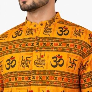 Mahadev Kurta Dark Yellow